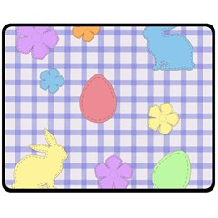 Easter Patches  Double Sided Fleece Blanket (medium)  by Valentinaart