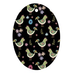 Easter Pattern Ornament (oval) by Valentinaart