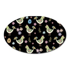 Easter Pattern Oval Magnet by Valentinaart