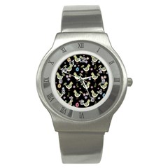 Easter Pattern Stainless Steel Watch by Valentinaart