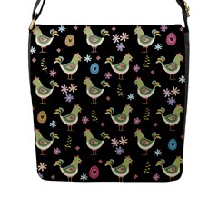 Easter Pattern Flap Messenger Bag (l)  by Valentinaart