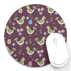 Easter Pattern Round Mousepads by Valentinaart