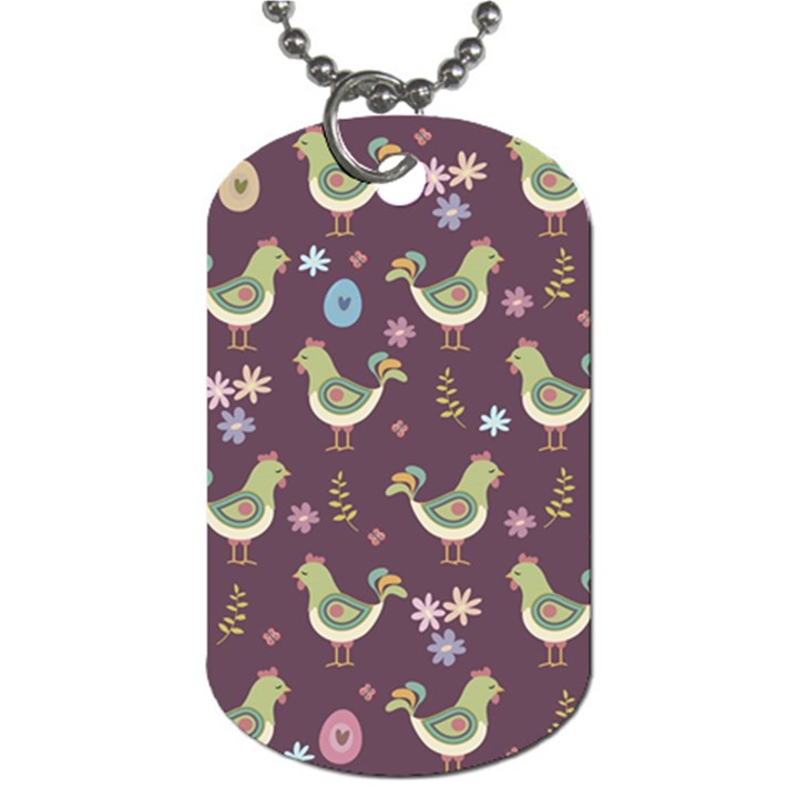 Easter Pattern Dog Tag (Two Sides)