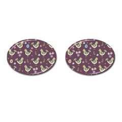 Easter Pattern Cufflinks (oval) by Valentinaart