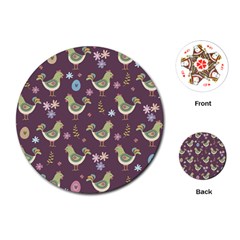 Easter Pattern Playing Cards (round)  by Valentinaart