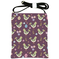 Easter Pattern Shoulder Sling Bags by Valentinaart