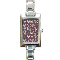 Easter Pattern Rectangle Italian Charm Watch by Valentinaart