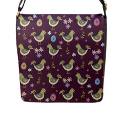 Easter Pattern Flap Messenger Bag (l)  by Valentinaart