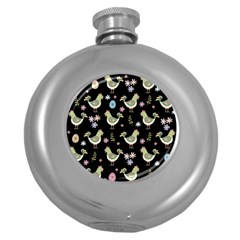 Easter Pattern Round Hip Flask (5 Oz) by Valentinaart