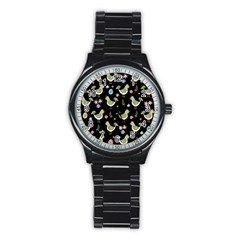 Easter Pattern Stainless Steel Round Watch by Valentinaart