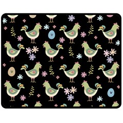 Easter Pattern Double Sided Fleece Blanket (medium)  by Valentinaart