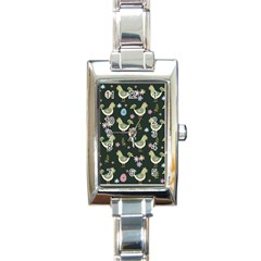 Easter Pattern Rectangle Italian Charm Watch by Valentinaart