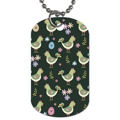 Easter Pattern Dog Tag (two Sides) by Valentinaart