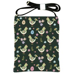 Easter Pattern Shoulder Sling Bags by Valentinaart