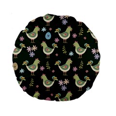 Easter Pattern Standard 15  Premium Round Cushions by Valentinaart