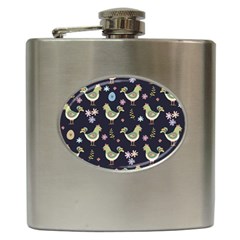 Easter Pattern Hip Flask (6 Oz) by Valentinaart