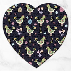 Easter Pattern Jigsaw Puzzle (heart) by Valentinaart