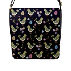 Easter Pattern Flap Messenger Bag (l)  by Valentinaart