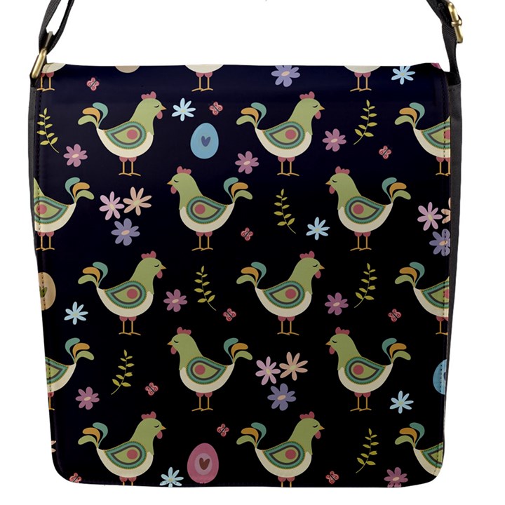 Easter Pattern Flap Messenger Bag (S)