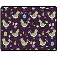 Easter Pattern Double Sided Fleece Blanket (medium)  by Valentinaart