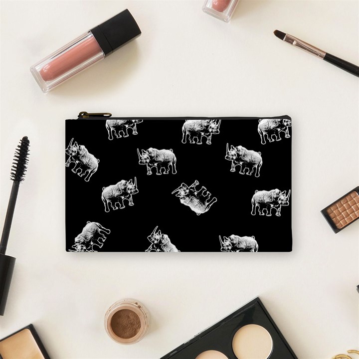 Rhino pattern Cosmetic Bag (Small) 