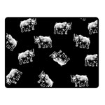 Rhino pattern Fleece Blanket (Small) 50 x40  Blanket Front