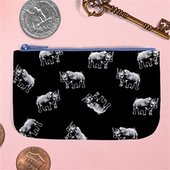 Rhino Pattern Large Coin Purse by Valentinaart