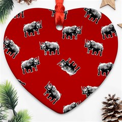 Rhino Pattern Ornament (heart) by Valentinaart