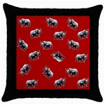 Rhino pattern Throw Pillow Case (Black) Front