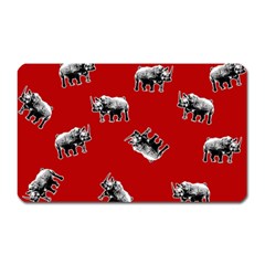 Rhino Pattern Magnet (rectangular) by Valentinaart