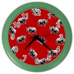 Rhino pattern Color Wall Clocks Front