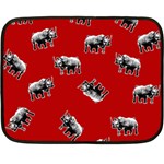 Rhino pattern Fleece Blanket (Mini) 35 x27  Blanket