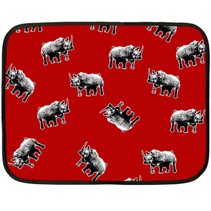 Rhino pattern Fleece Blanket (Mini)