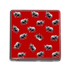 Rhino Pattern Memory Card Reader (square) by Valentinaart