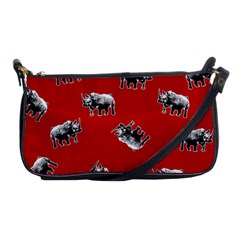 Rhino Pattern Shoulder Clutch Bags by Valentinaart