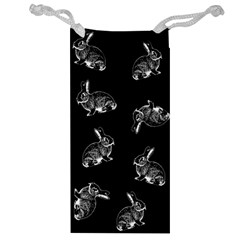 Rabbit Pattern Jewelry Bag by Valentinaart