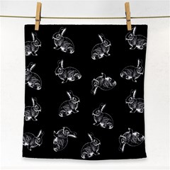 Rabbit Pattern Face Towel by Valentinaart