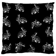 Rabbit Pattern Large Cushion Case (two Sides) by Valentinaart