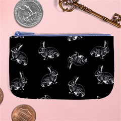 Rabbit Pattern Large Coin Purse by Valentinaart