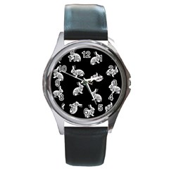 Rabbit pattern Round Metal Watch