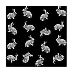 Rabbit Pattern Tile Coasters by Valentinaart