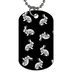 Rabbit pattern Dog Tag (Two Sides)