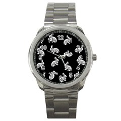 Rabbit pattern Sport Metal Watch