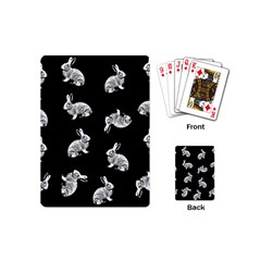 Rabbit Pattern Playing Cards (mini)  by Valentinaart