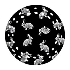 Rabbit Pattern Round Filigree Ornament (two Sides)