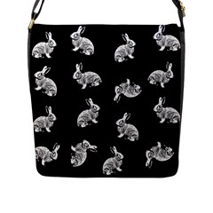 Rabbit pattern Flap Messenger Bag (L) 