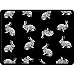 Rabbit pattern Double Sided Fleece Blanket (Large)  80 x60  Blanket Back