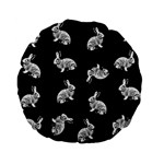 Rabbit pattern Standard 15  Premium Flano Round Cushions Front