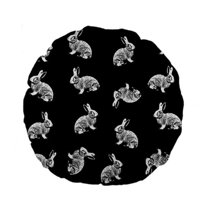 Rabbit pattern Standard 15  Premium Flano Round Cushions