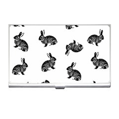 Rabbit Pattern Business Card Holders by Valentinaart